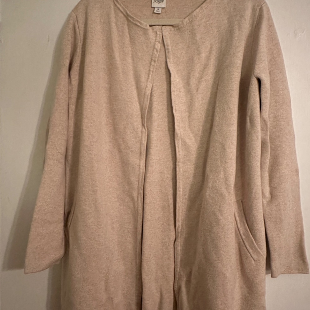 J. Crew Factory Cream Open Cardigan w/ Pockets